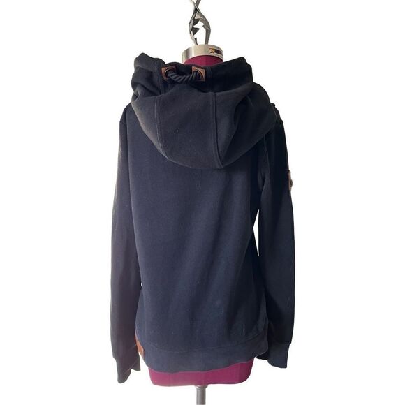 Naketano Womens Brave New Word Black Hooded Sweatshirt Germany M - Picture 2 of 11